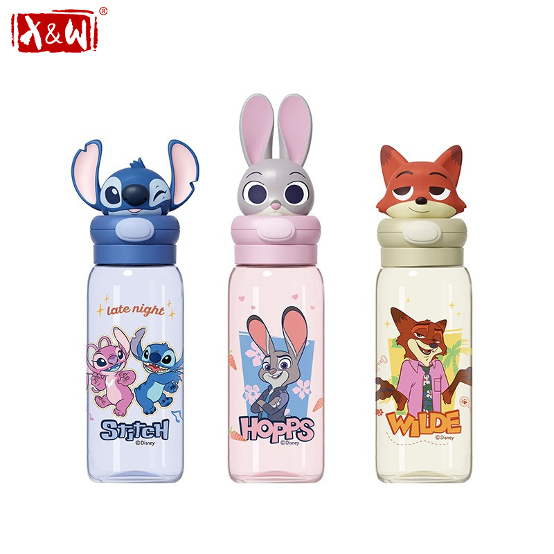 X Sports Equipment - 디즈니 X&W 휴대용 물병 550ML 만화