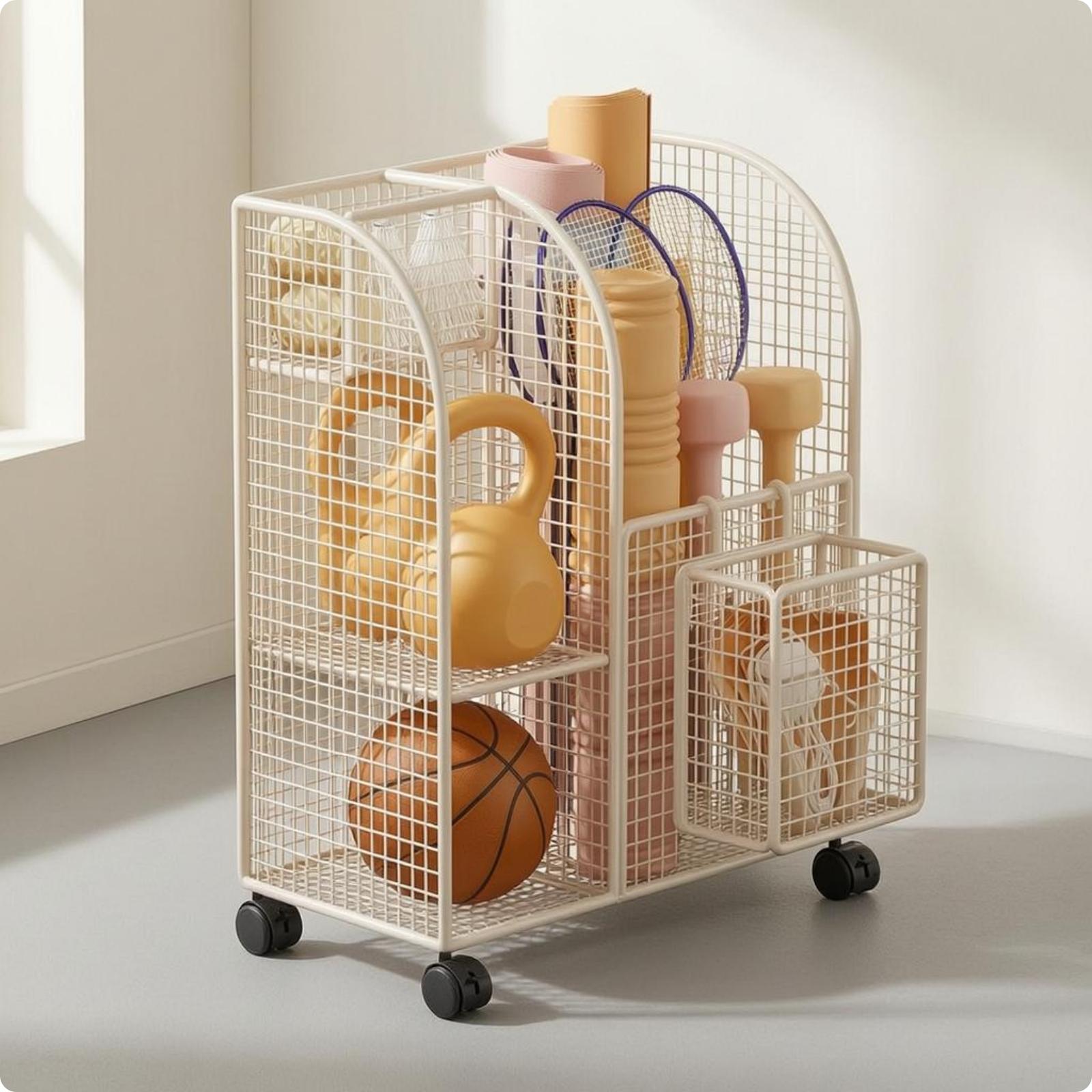 다용도 금속 와이어 수납 카트 (스포츠 용품 및 요가  - Sports Equipment Cart 리뷰 및 가격