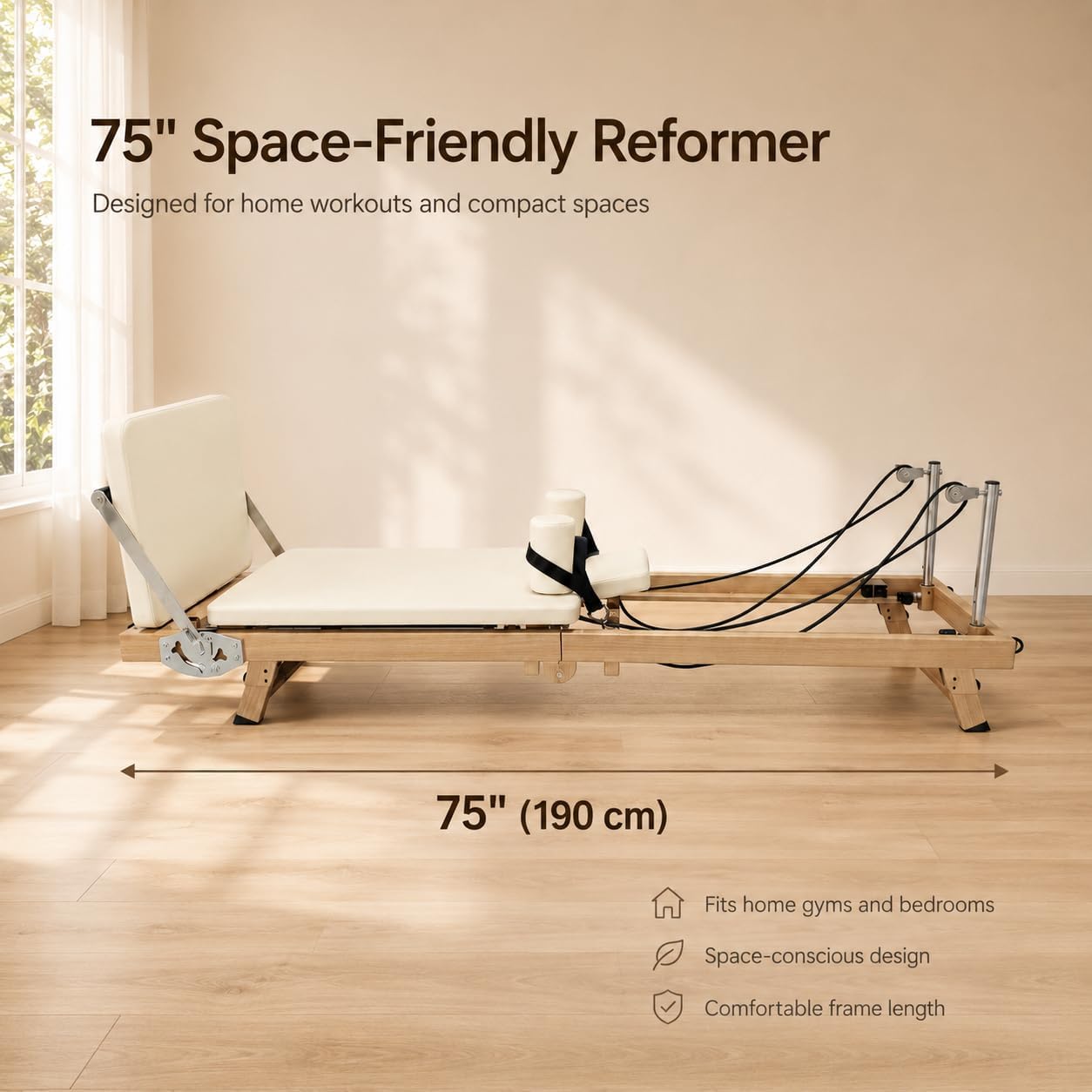 75인치 접이식 필라테스 리포머 머신, 이중 저항 시스 - Sports Equipment Nearby 리뷰 및 가격