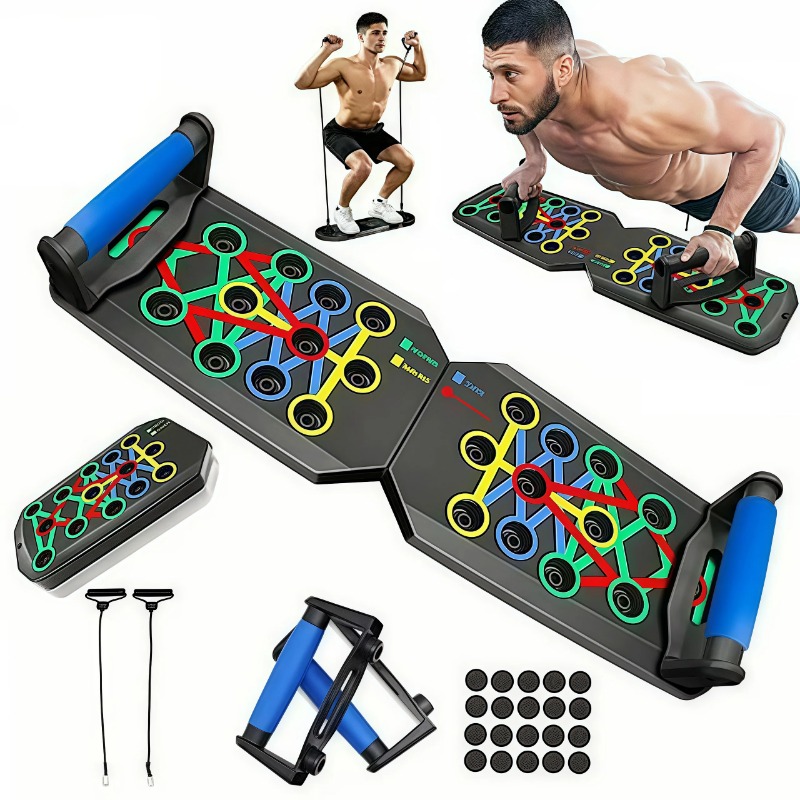 저항 밴드가 있는 접이식 푸시업 보드, 다기능 푸시업  - Sports Equipment Nearby 리뷰 및 가격