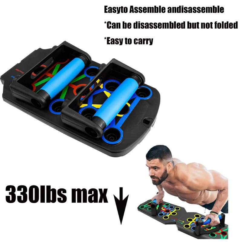 저항 밴드가 있는 접이식 푸시업 보드, 다기능 푸시업  - Sports Equipment Nearby 리뷰 및 가격
