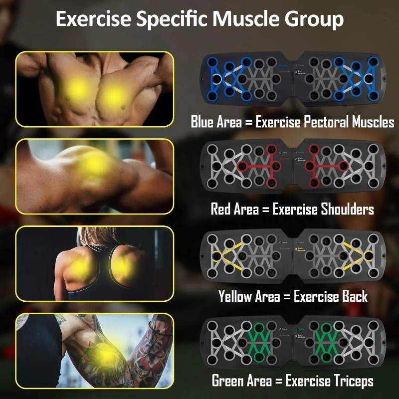 저항 밴드가 있는 접이식 푸시업 보드, 다기능 푸시업  - Sports Equipment Nearby 리뷰 및 가격
