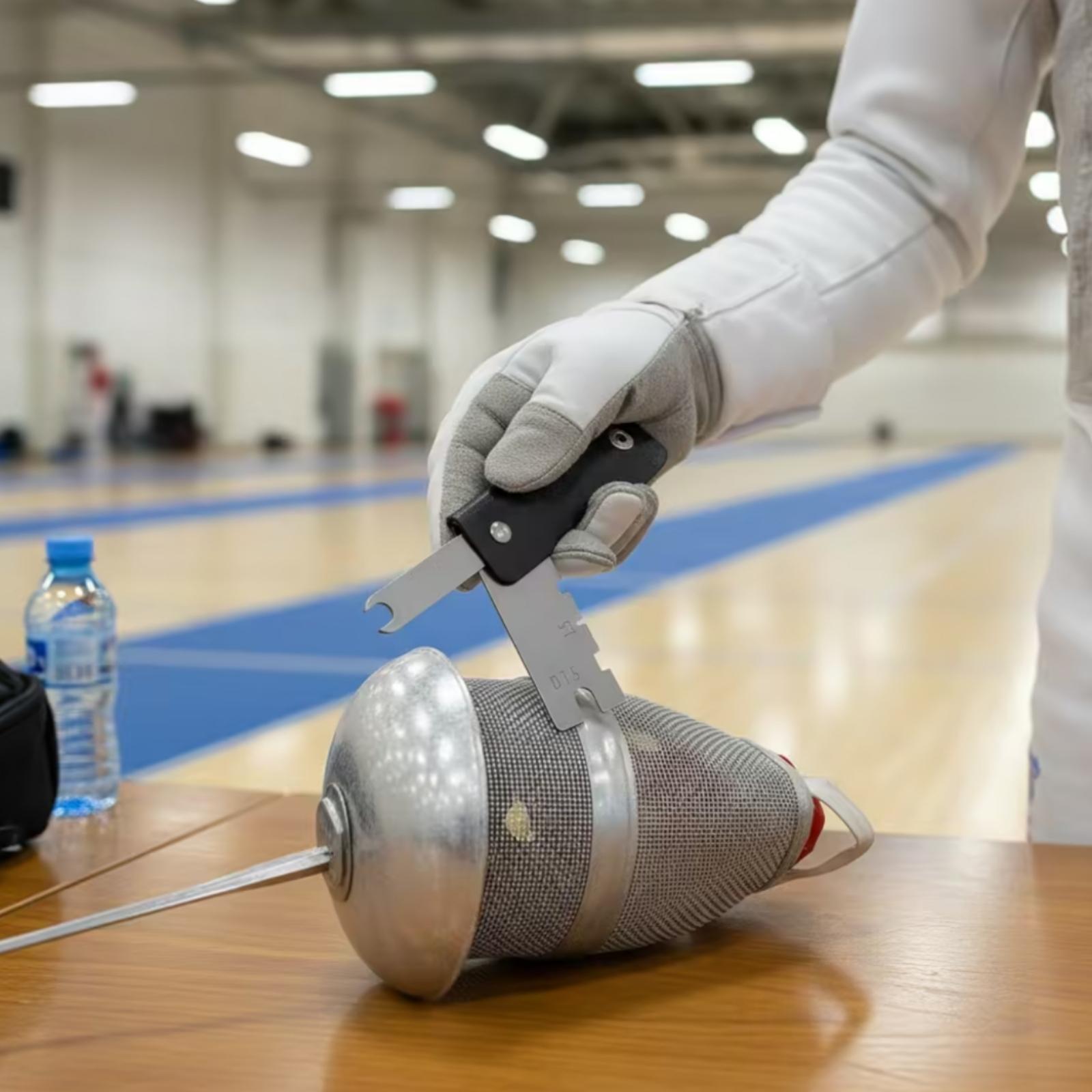 가죽 그립이 있는 컴팩트 펜싱 장비 갭 게이지 도구,  - Sports Equipment Repair 리뷰 및 가격